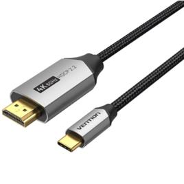 Vention CRBBH Cabo Conversor HDMI 2.0 4K/ USB Tipo-C Macho - HDMI Macho/ 2m/ Preto