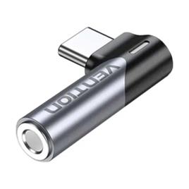 Adaptador de Áudio Vention BGWH0/ Jack 3.5 Fêmea - USB Tipo-C Macho/ Cinza