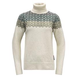 Devold Of Norway Syvde Wool High Neck Sweater Beige S Mulher
