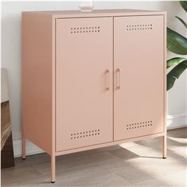 vidaXL Aparador 68x39x79 cm aço rosa