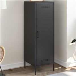 vidaXL Aparador alto 36x39x113 cm aço preto