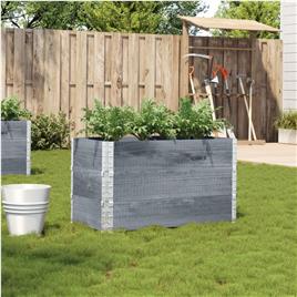 vidaXL Vaso/floreira de jardim 100x50 cm madeira pinho maciça cinzento