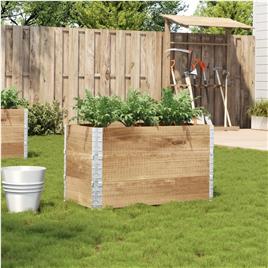 vidaXL Vaso/floreira para jardim 100x50 cm madeira de pinho maciça