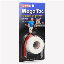 Tourna Mega Tac 3 XL - Branco - Overgrip Ténis tamanho UNICA