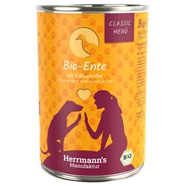 Herrmann's Classic Bio-Menü 12 x 400 g - Pack económico - Pato biológico com batata-doce biológica
