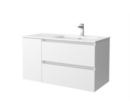 Móveis de banheiro bequia + pia oslo + coqueta 1 porta esquerda 100