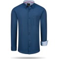 Camisas mangas comprida Regular Fit Overhemd Navy  Azul Disponível em tamanho para homem. EU S,EU L.Homem > Roupas > Camisas mangas compridas