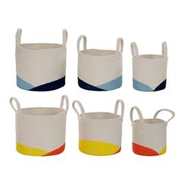Conjunto de Cestas DKD Home Decor Algodão (2 pcs)