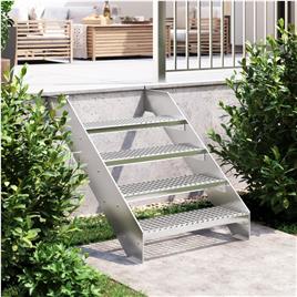 vidaXL Degrau em grade 70x24x7 cm aço galvanizado