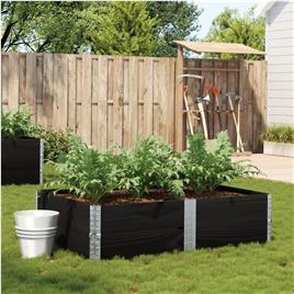 vidaXL Vaso/floreira de jardim 150x100cm madeira de pinho maciça preto