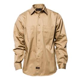 Jesse James Workwear Heavy Duty Long Sleeve Shirt Beige 2XL Homem