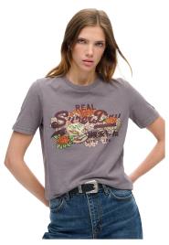 Superdry Tokyo Vl Graphic Short Sleeve T-shirt Castanho XS Mulher