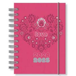 PAPIRO Agenda Escolar Tucson Love, A5, Rosa