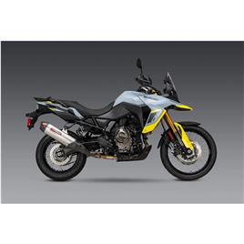 Yoshimura Usa Rs-12 Suzuki V-strom 800 2024 Not Homologated Muffler Prateado Not Homologated