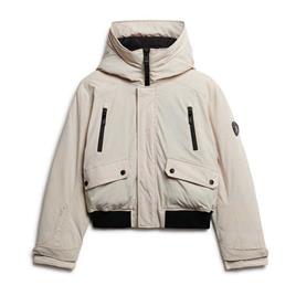 Superdry City Padded Bomber Jacket Beige XL Mulher