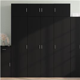 vidaXL Armário alto 80x42,5x185 cm deriv. de madeira preto