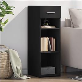 vidaXL Aparador 30x42,5x93 cm derivados de madeira preto