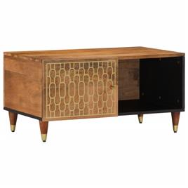 vidaXL Mesa de centro 80x50x40 cm madeira de mangueira maciça