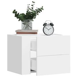 vidaXL Mesa de cabeceira de parede 45x30x35 cm branco