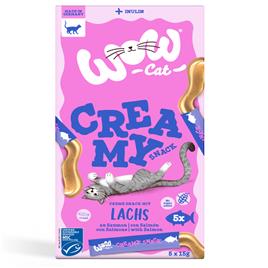 Wow Cat Creamy Snack 5 x 15 g - Salmão