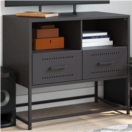 vidaXL Móvel de TV 68x39x60,5 cm aço preto