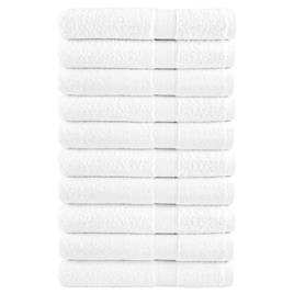 vidaXL Toalhas de sauna premium 10pcs 80x200 cm 600 gsm algodão branco