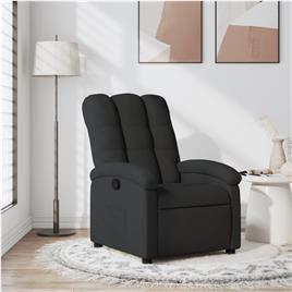 vidaXL Poltrona reclinável tecido preto