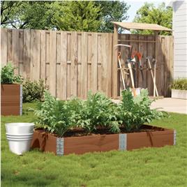 vidaXL Vaso/floreira para jardim 150x100 cm pinho maciço castanho
