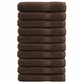 vidaXL Toalhas de sauna premium 10pcs 80x200cm 600gsm algodão castanho
