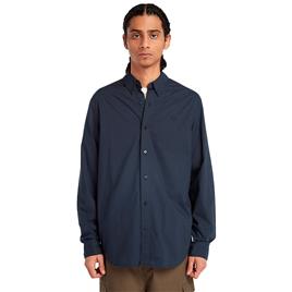 Timberland Solid Poplin Long Sleeve Shirt Azul 3XL Homem