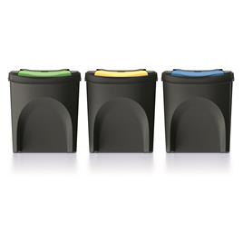 Keden Sortibox Set Of 3 Trash Cans 75l