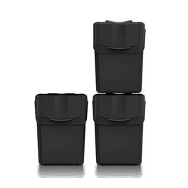 Keden Sortibox Set Of 3 Trash Cans 60l