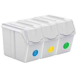 Keden Sortibox Set Of 3 Trash Cans For Recycling 60l