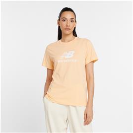 New Balance Sport Essentials Jersey Logo Short Sleeve T-shirt Amarelo XS Mulher