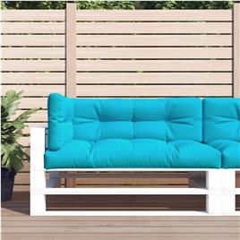 vidaXL Almofadões para móveis de paletes 3 pcs tecido turquesa
