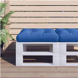 vidaXL Almofadão para paletes tecido azul real