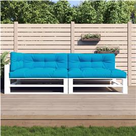 vidaXL Almofadões para paletes 5 pcs tecido azul