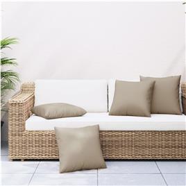 vidaXL Almofadas de sofá 4 pcs 50x50 cm tecido cinza-acastanhado