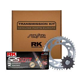 Rk Kcbm0008-zxw 525sunstar Transmission Kit Prateado 17t / 45t