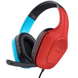 Fones de ouvido para jogos com microfone Trust Gaming GXT 416S Zirox/ Jack 3.5/ Azul e Vermelho