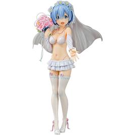 Phat! Re:zero Starting Life In Another Worldpvc 1/7 Rem Wedding Ver 22 Cm Statue Colorido