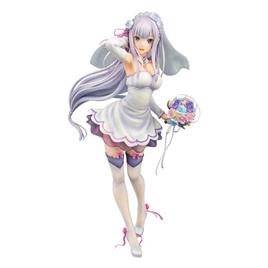 Phat! Re:zero Starting Life In Another Worldpvc 1/7 Emilia Wedding Ver 25 Cm Statue Colorido