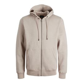 Jack & Jones Bradley Full Zip Sweatshirt Beige S Homem