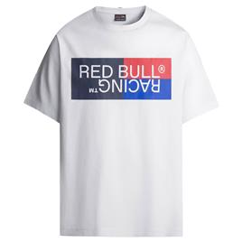 Red Bull Racing Colour Block Logo Tee Short Sleeve T-shirt Branco L Homem