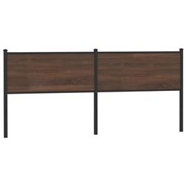vidaXL Cabeceira de cama 190cm derivados madeira/aço carvalho castanho