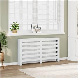 vidaXL Cobertura de radiador 149x20x82 cm derivados de madeira branco