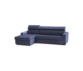 Sofá cama com península de tecido daasho