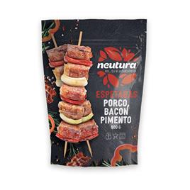 Espetadas Porco/Bacon/Pimento/Cebola Saco 600g Neutura