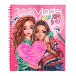 Top Model Livro para Colorir com Lantejoulas
