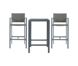 Conjunto bistro avise 1 mesa de bar com 2 bancos altos [casa.pro]